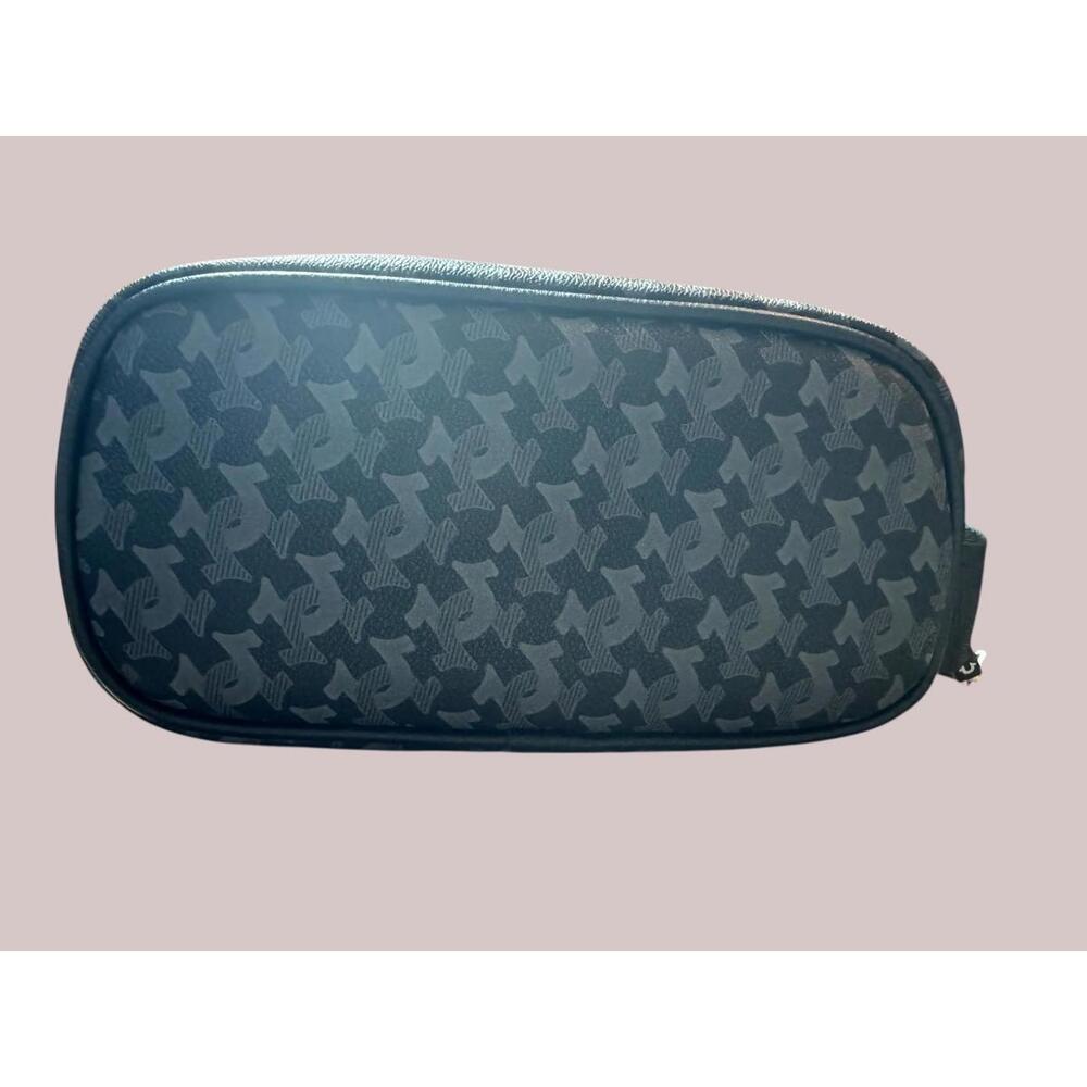 True Religion Black Monogram Patterned Zip Pouch … - image 2